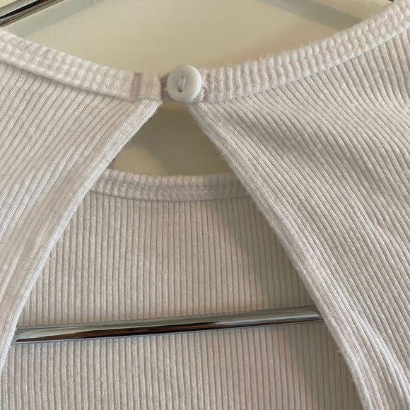 American Apparel White Longsleeve Bodysuit - Picture 2 of 5